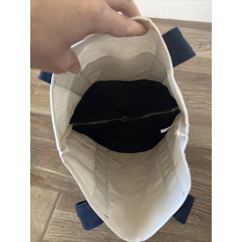 New With Tags Trader Joes Mini Tote Blue - Picture 3 of 6